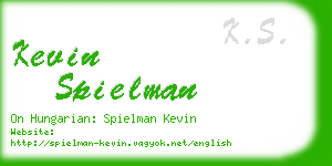 kevin spielman business card